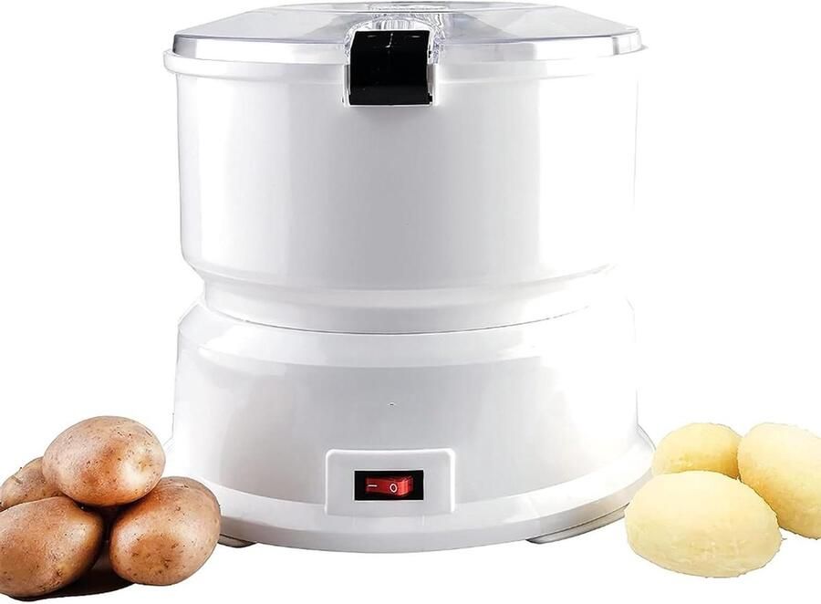 Aardappelschilmachine Elektrisch Automatische Schillen Grote Hoeveelheden Schillen Eén Knop Bediening 1kg Capaciteit Wit
