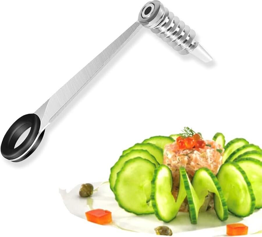 Aardappelsnijder Spiraal Roestvrij Staal Handgereedschap Zester Spiraalmachine voor Keuken Thuis Voorbereiding Groenten Aardappelen Komkommers