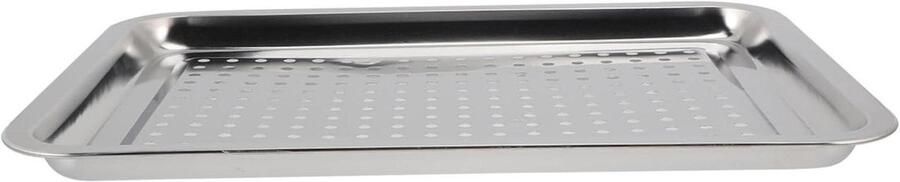 ABOOFAN Groentegrillpan Bbq Anti-Aanbakgrill Wok Draagbare Campinggrill Badkamerbakken Grillpan Bakpan Platte Stalen Bbq Grillen Lekbak Huishoudelijke Roestvrijstalen Container