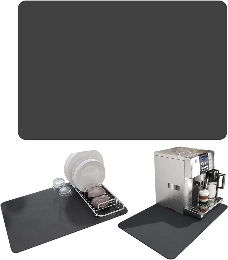 Absorberende Drainerende Mat 50x40cm voor Keuken Sneldrogende Keukenmat voor Koffiemachine en Tafelgerei