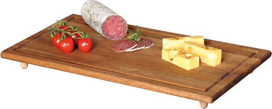 Acacia snijplank en serveerschaal 50x28x4 cm geschikt voor fornuisafdekplaat afdekplaat voor gasfornuis