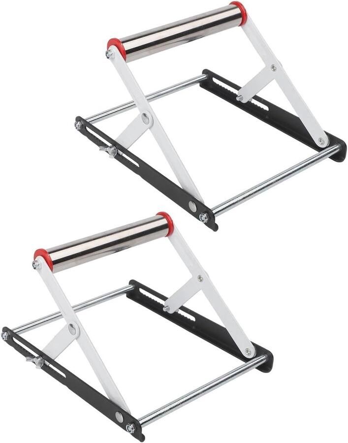 Accessoirehouder Snijmachine Steunframe Inklapbaar Materiaal Ondersteunen In Hoogte Verstelbaar 55-135 mm Zilver Zwart