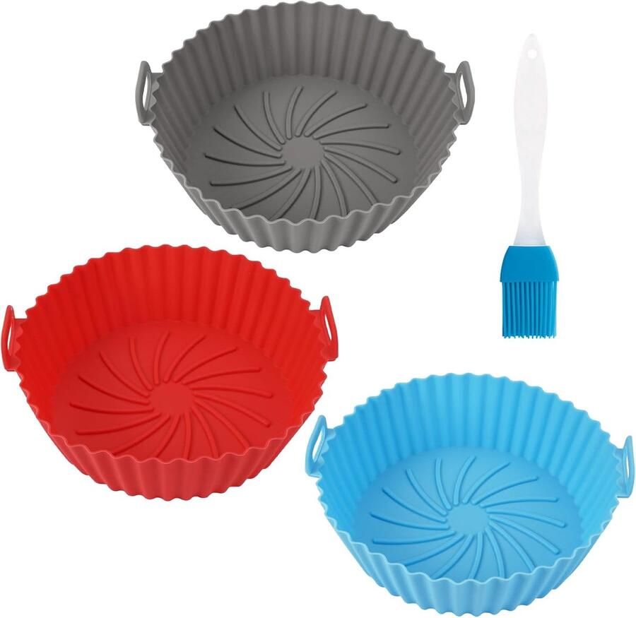 Accessoires 16 5 cm vorm + kwasten herbruikbare mand voor heteluchtfriteuse magnetron oven