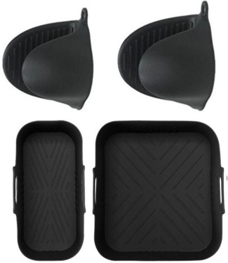Accessoires 4 stuks geschikt voor Philips Dual Basket Airfryer 3000-serie 6L 3L NA350 siliconen vormpjes accessoire set