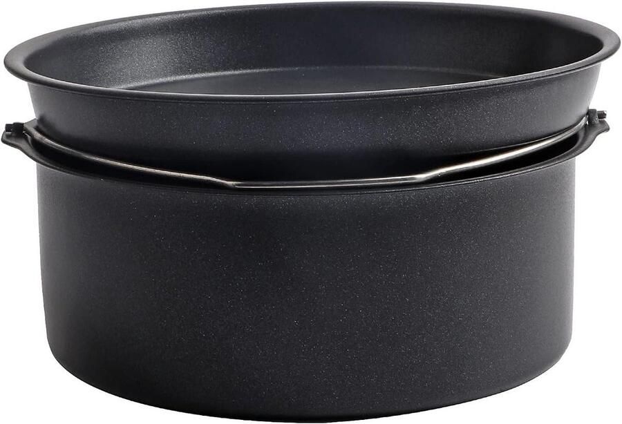 Accessoires Airfryer Bakvorm Set Thuis Koken Non-stick Coating 20.5 cm Zwart