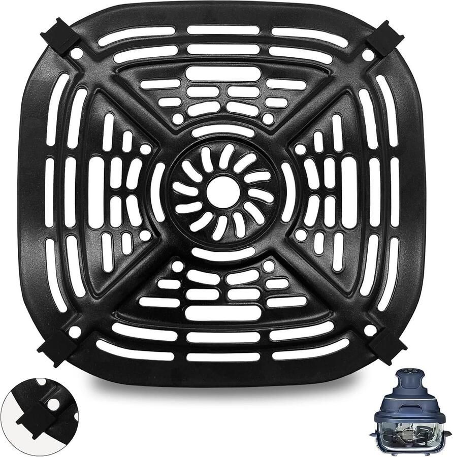 Accessoires en vervangingsonderdelen voor de airfryer: bakplaat grillrooster krokante plaat grillrooster (met rubberen beschermlaag)