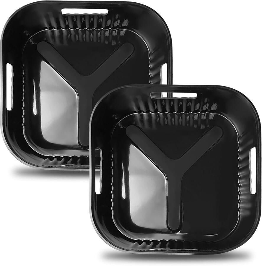 Accessoires luchtfriteuse van siliconen 2 vierkante bakvormen mand voor airfryer voor Philips XL 6 2 l 4 2 l Moulinex 5 l Cecotec 5 l herbruikbaar in plaats van papieren oven