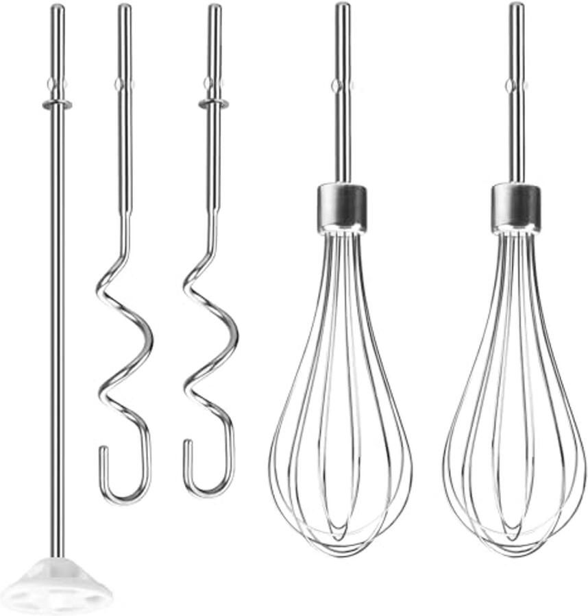Accessoires voor Handmixers Set van 5 Roestvrijstalen Hulpstukken voor Koken en Bakken