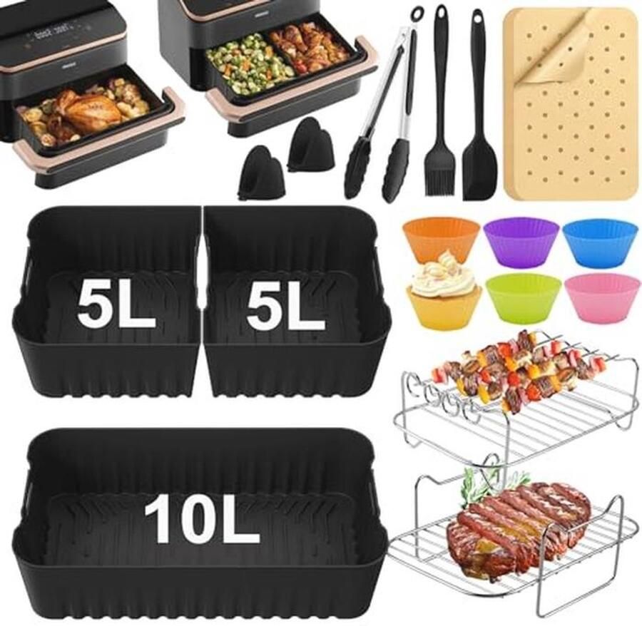 Accessoires voor heteluchtfriteuse 10L Silicone mal en meer