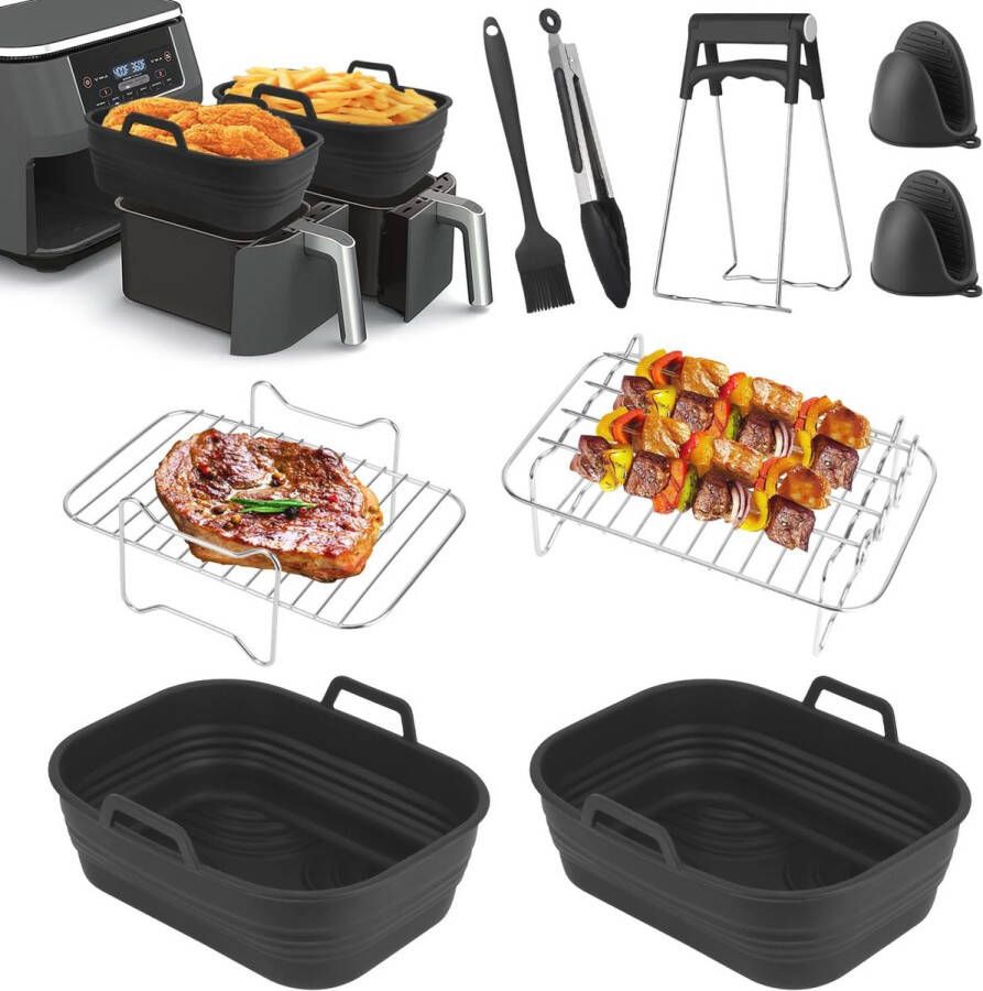 Accessoires voor heteluchtfriteuse Multifunctionele Airfryer Accessoireset en Siliconen Vorm