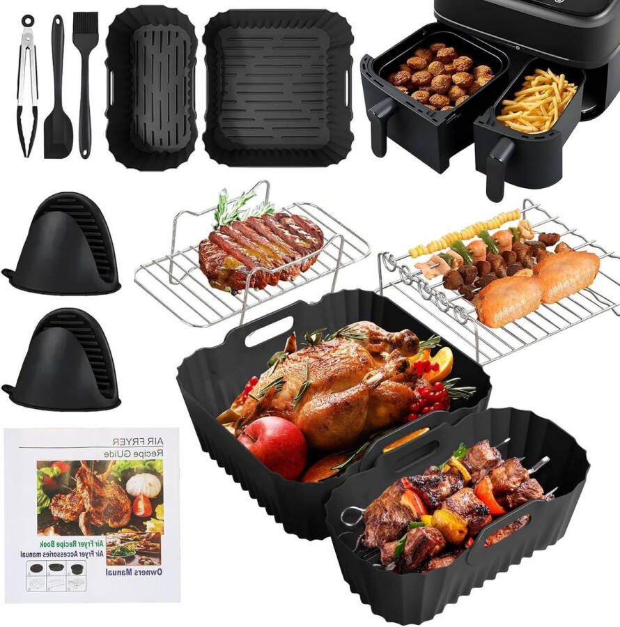 Accessoires voor heteluchtfriteuse Philips Airfryer 3000 5000 serie dubbele mand 6 l 3 l siliconen vorm grillrooster grilltang inzetstuk