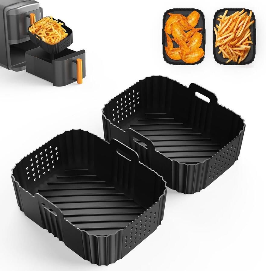 Accessoires voor Ninja Double Stack XL SL400EU 2 stuks siliconen inzetstukken siliconen vorm voor AF300EU AF400EU AF451EU Foodi Max AF500EU voor Dual Zone Air Fryer