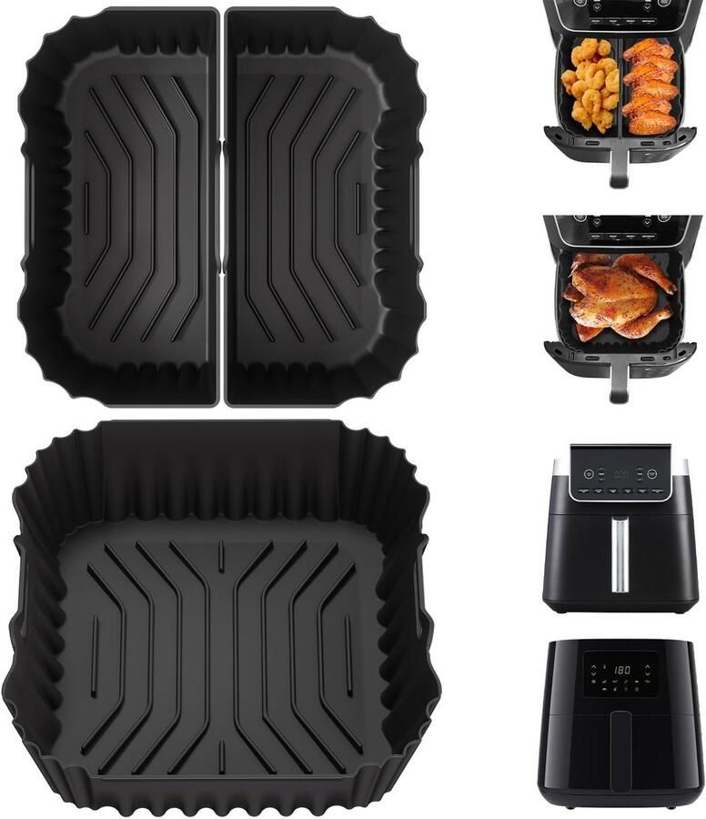 Accessoires voor Philips 2000 6 2 l NA230EU Ninja AF180EU 6 2 l Moulinex 4 2 L-7 5 l herbruikbaar platte siliconen Air Fryer voor Cosori TurboBlaze 5 l 6 2