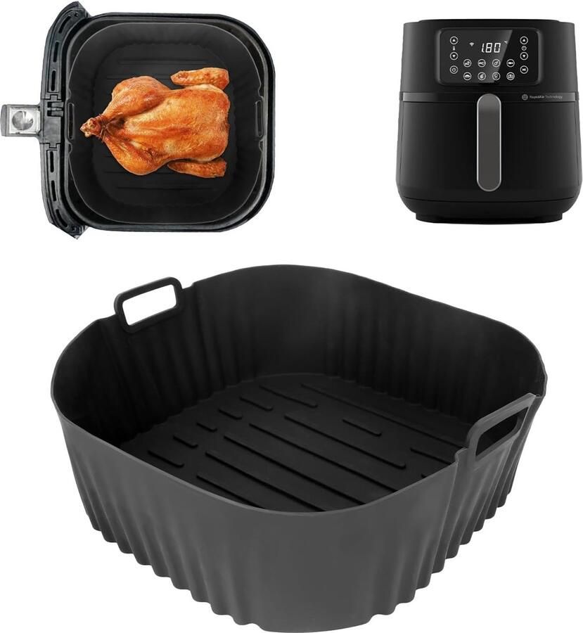 SnelShoppen Silicone Vorm Heteluchtfriteuse Accessoires voor Air Fryer 5000 Series XXL 7.2L Bakvorm Inzetstuk Gezond Frituren Makkelijk Schoon