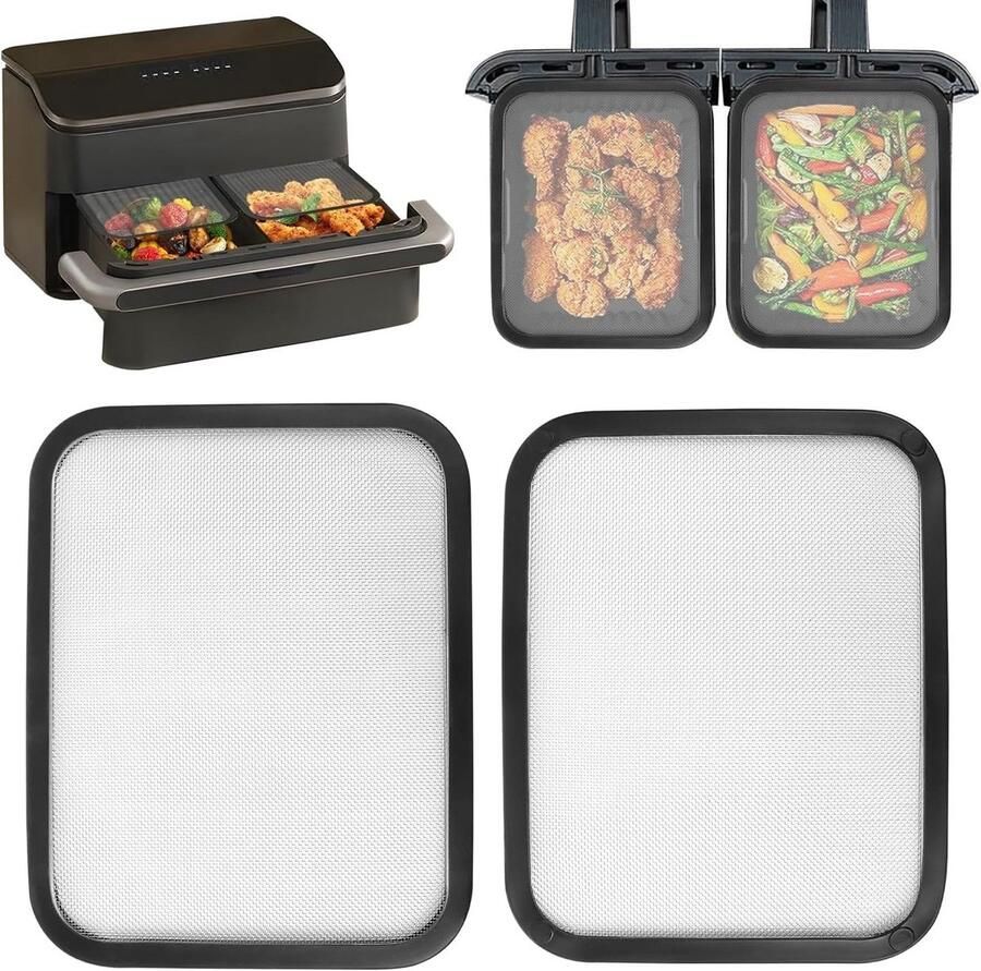 Accessoireset voor heteluchtfriteuse 2 stuks spatbeschermers