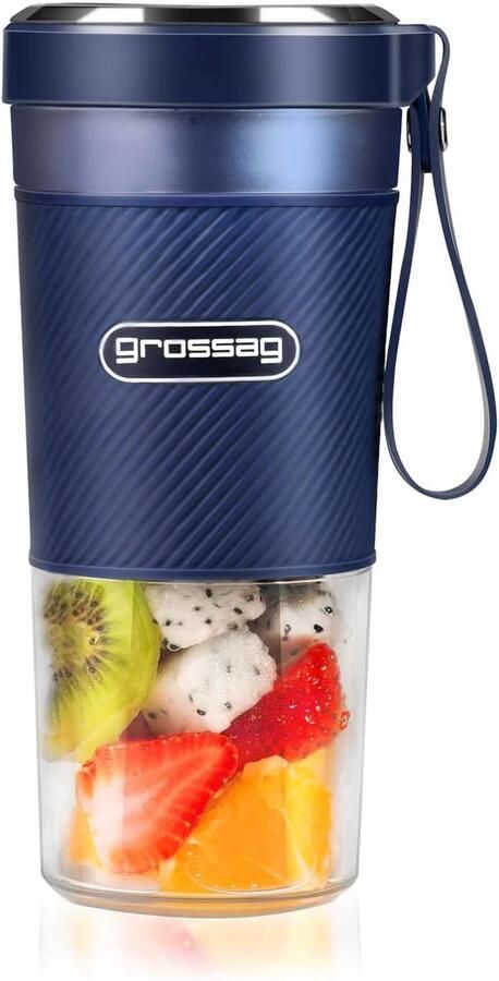 Accu Smoothie Mixer To-Go Donkerblauw 0 3 Liter Compact en Draagbaar