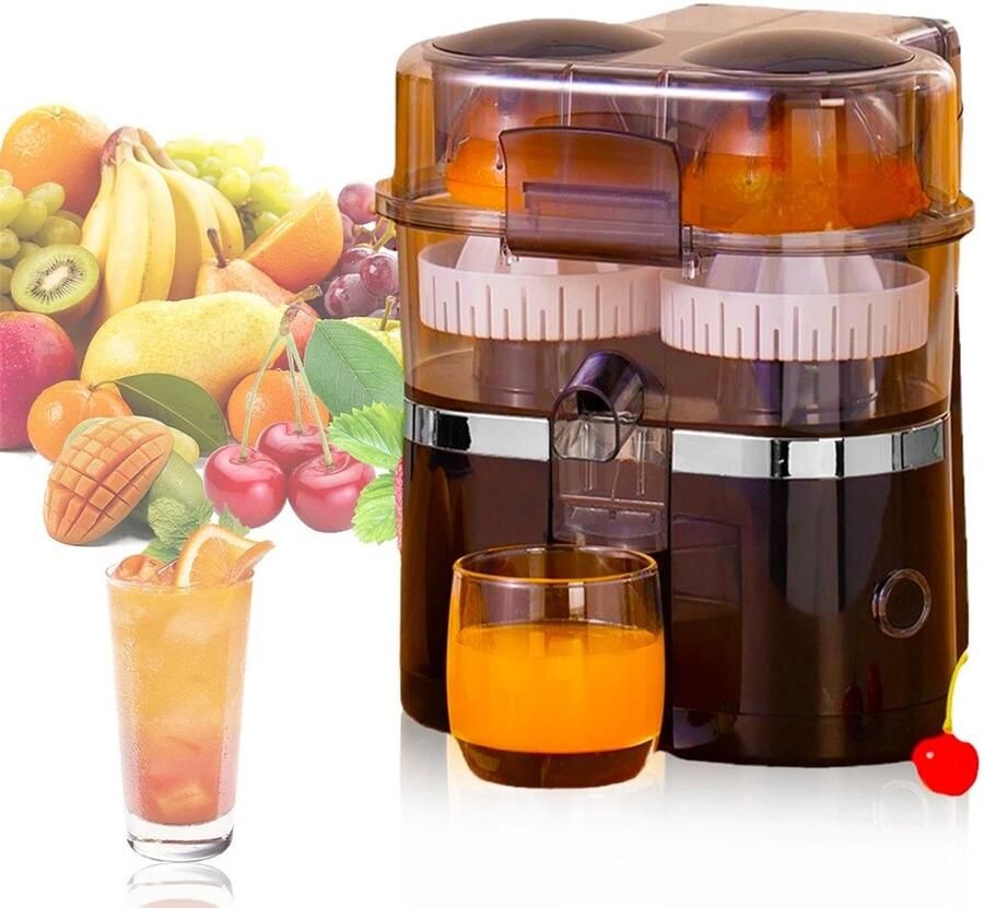 ACEP Dubbele elektrische sapcentrifuge 200W Sapcentrifuge Slowjuicer Sinaasappelpers Citruspers Sinaasappelpers elektrisch