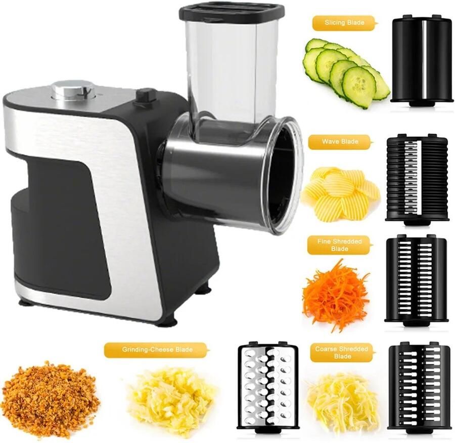 ACEP Elecktrische snijmachine 1000W Hakken Snijden Malen Raspen Foodprocessor Keukenrobot Keukenmachine Snijmachine groenten