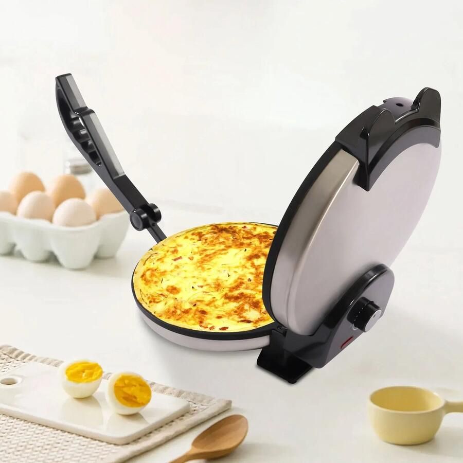 ACEP Roti pan Pannenkoekenpan Zwart Maak roti pannekoek pizza omeletten en wafels Wafelmaker Pannenkoekenpan inductie