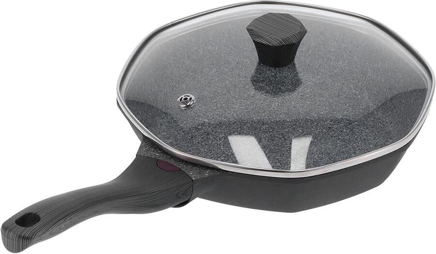 Achtkante koekenpan Koekepan koekjespan Koken en bakken Antiaanbaklaag 28 cm Meerkleurig