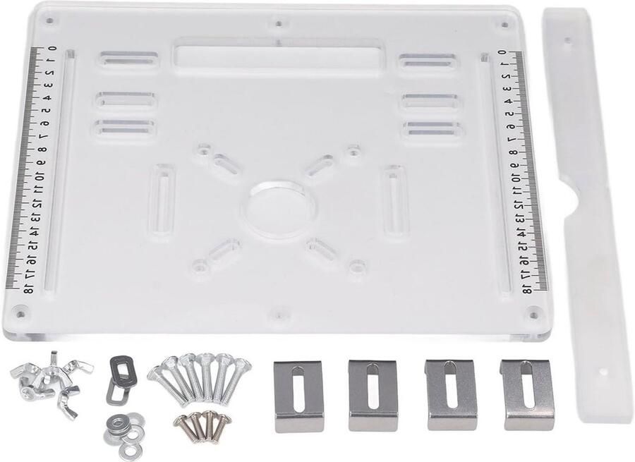 Acryl Router Tafel Inzetplaat Hout Frezen Flip Board Houtbewerking Tafel Steun Inzetplaat voor 4 Inch Snijmachine
