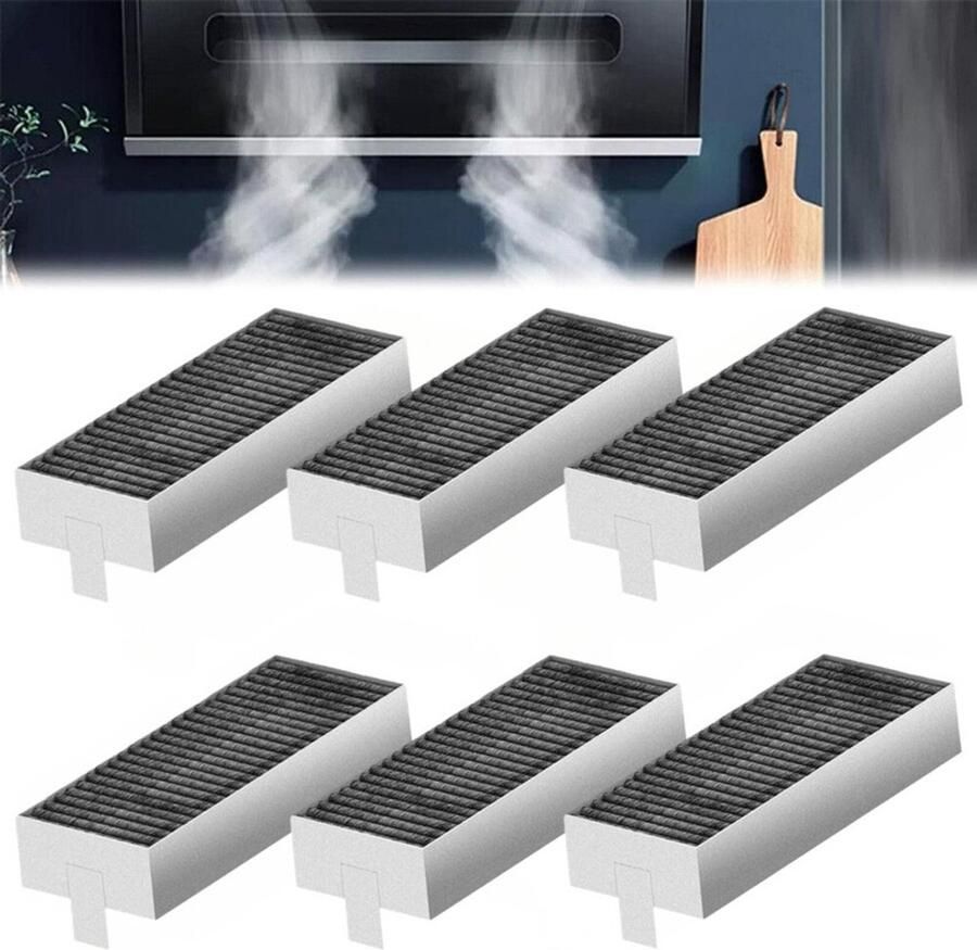 Actieve Koolfilter 6 Stuks Geschikt voor Siemens HZ9VRCR0 Bosch HEZ9VRUD0 17004796 Siemens Neff Afzuigkappen Vervangingsfilter