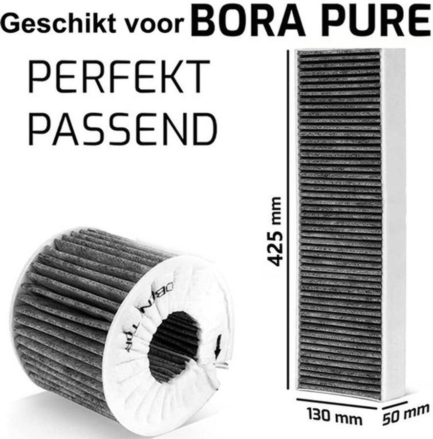 Actieve koolfilter afzuigkap vervangingsfilter accessoires geschikt voor Bora Pure PUAKF hoogwaardig koolstoffilter geschikt voor je PURU PUXU kookplaat met circulatie afzuigafzuigfilter