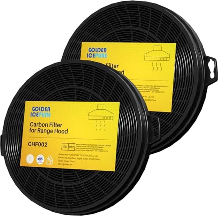 Actieve Koolstoffilter 210mm Vervangfilter voor Afzuigkappen 2 Stuks