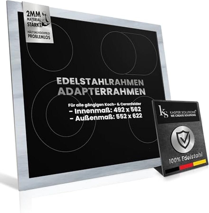 Adapter frame voor kookplaten Veilig en eenvoudig geïnstalleerd met afdichtingsband