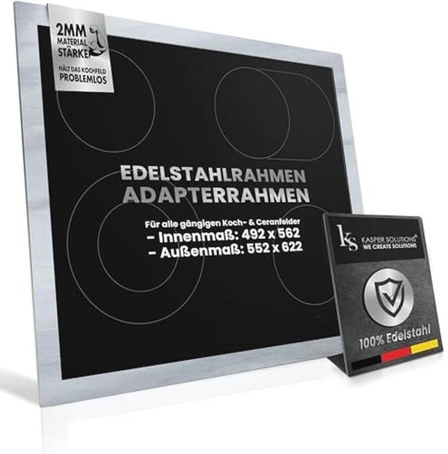 Adapter frame voor kookplaten Veilig en eenvoudig geïnstalleerd met afdichtingsband