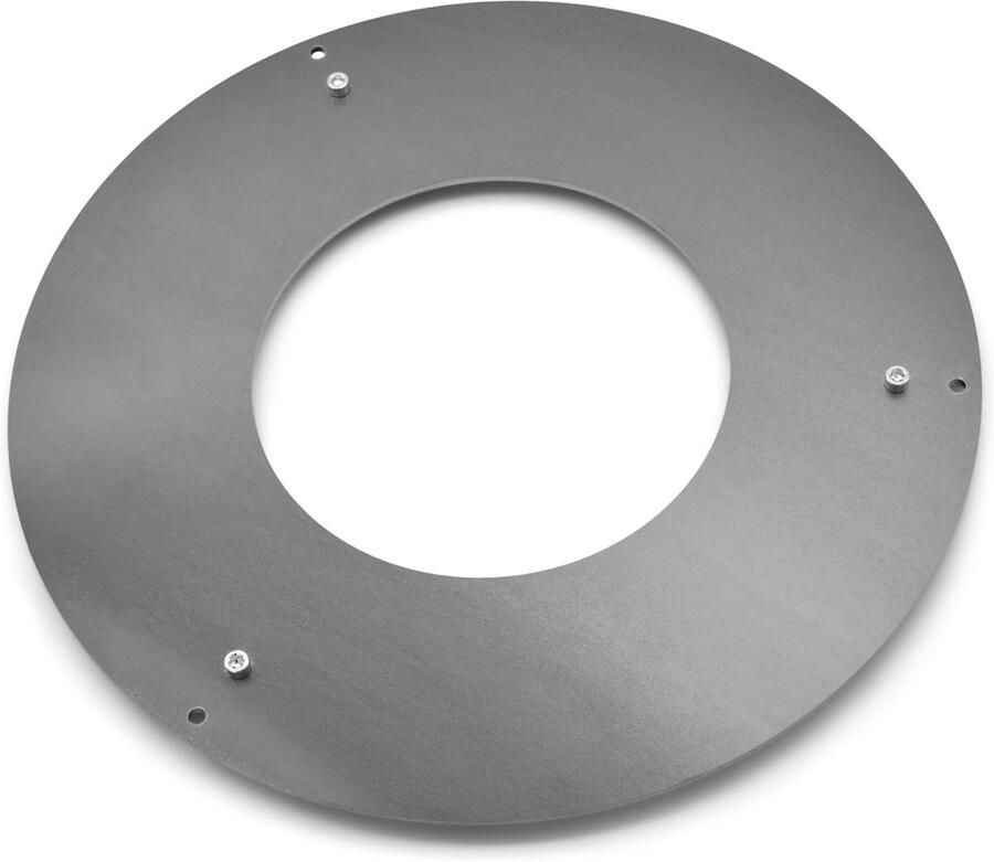 Adapterplaat Grillrooster Vuurplaat Verkleiner Pizza Bakken Veilige Montage 37x37cm Zwart