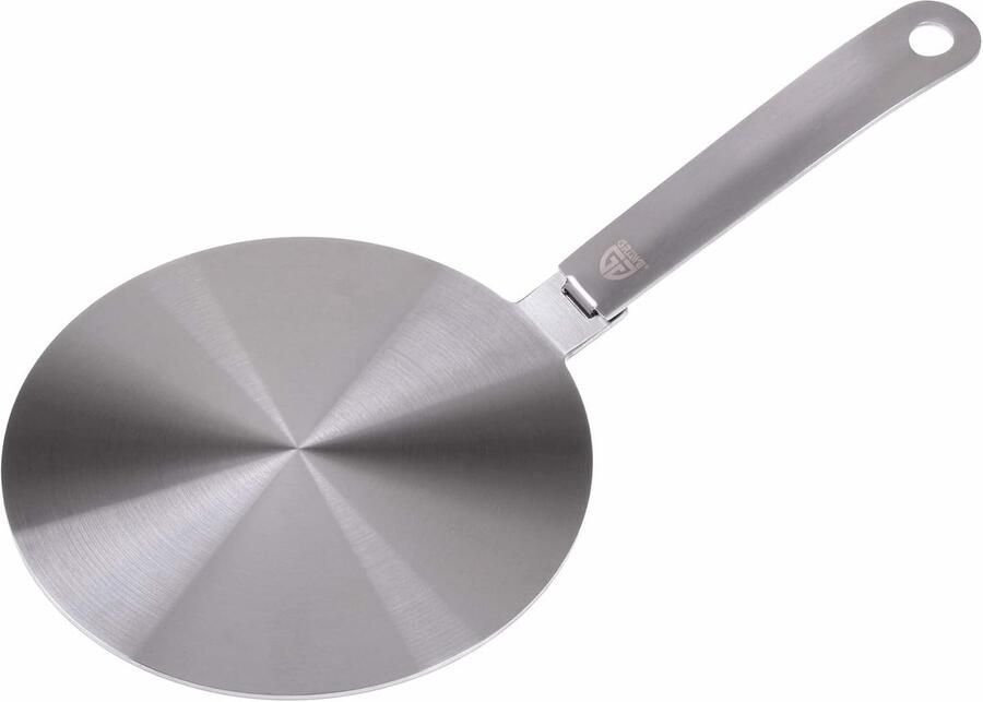 Adapterplaat Kookplaat Inductie Converter Koken op Inductie Energiebesparend Warmtebehoud 20 cm Diameter Zilver