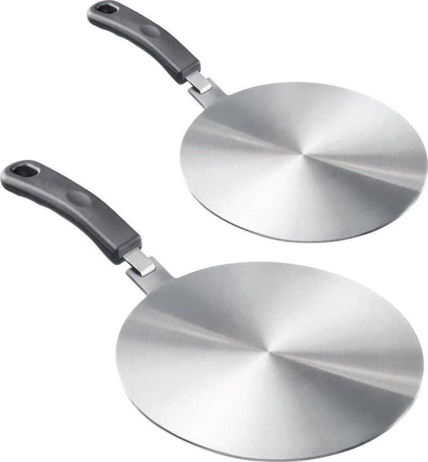 Adapterplatenset inductie Conventioneel kookgerei geschikt maken voor inductie RVS Ø 14 cm + 24 cm