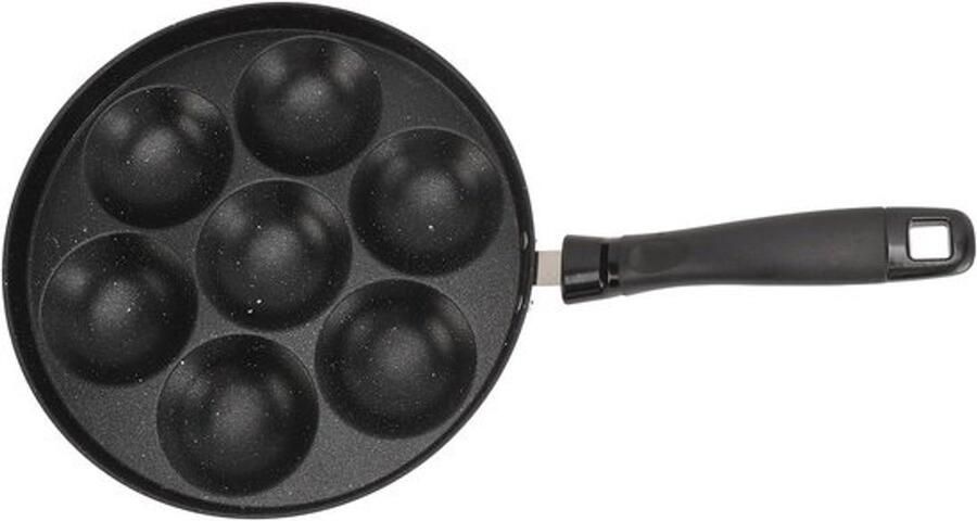 Pannenkoekenpan 7 Gaten Eierkoekenpan Koekepan Ontbijt Maken Anti-aanbaklaag Hittebestendig 26cm Diameter