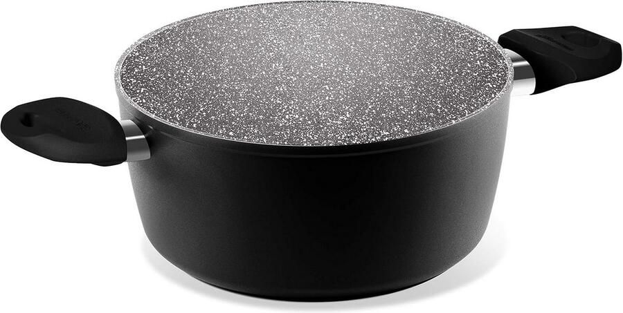 Aeternum Black Pearl Inductie Steelpan 20 cm Aluminium Steelpan met 2 Handvatten voor Alle Kookplaten