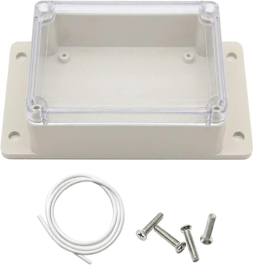 Afdekking voor aansluitdoos connector elektrische behuizing kunststof buiten binnen ABS-kunststof doe-het-zelf aansluitdoos behuizing met transparante afdekking 115 x 85 x 35 mm