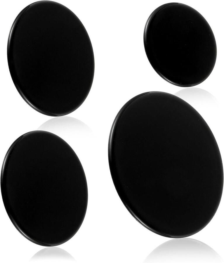 Afdekkingen Gasfornuis Vervangingsset Kookdoppen Koken Verdikt Ijzer Aluminium 55 mm 75 mm 100 mm Zwart
