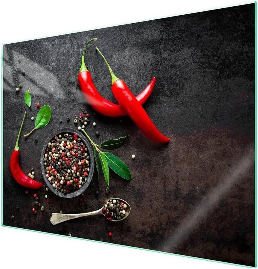 Afdekplaat fornuis Kookplaat beschermer Keuken decoreren Gehard glas 70 x 52 cm Veelkleurig