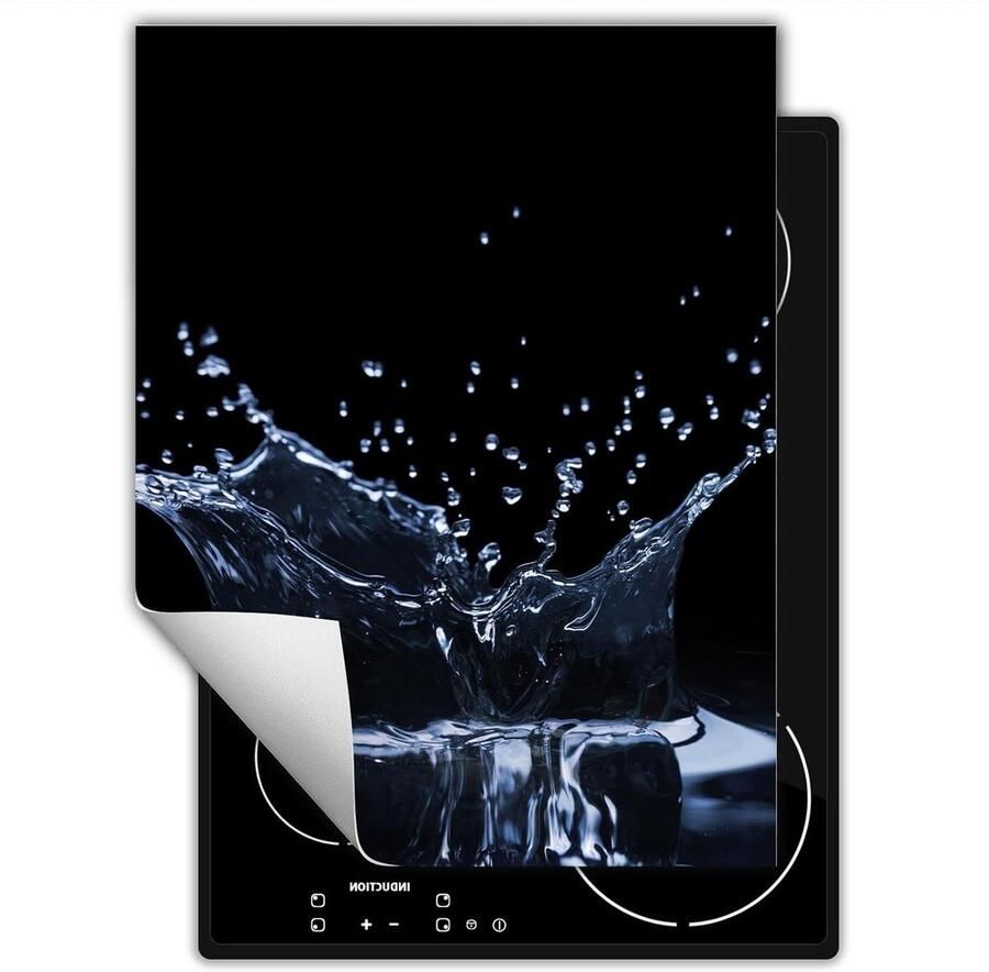 Afdekplaat fornuis Kookplaat beschermer Keuken organiseren Antislip vinyl materiaal 40x52 cm Zwart