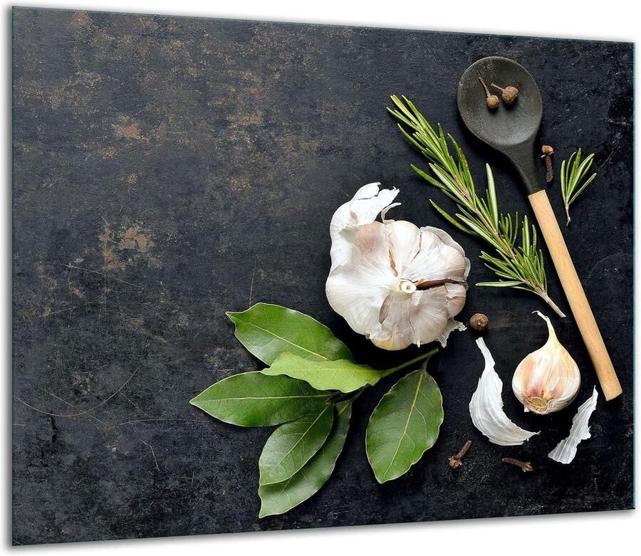 Afdekplaat fornuis Kookplaat beschermer Keukenwerkblad Gehard glas 60 x 52 cm Groen