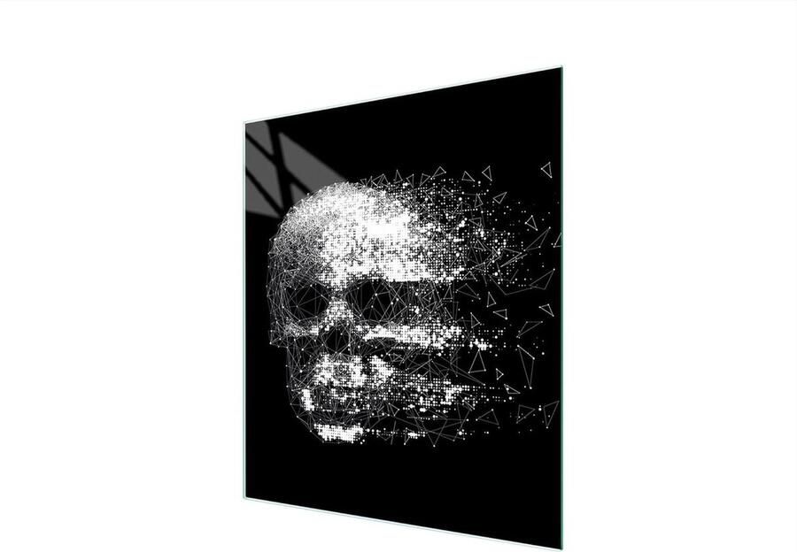 Afdekplaat fornuis Kookplaat deksel Keuken organiseren Gehard glas 45 x 52 cm Schedel print