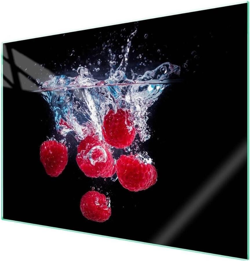 Afdekplaat fornuis Kookplaatafdekking Glas Keuken Beschermen Gehard Glas 70 x 52 cm Veelkleurig