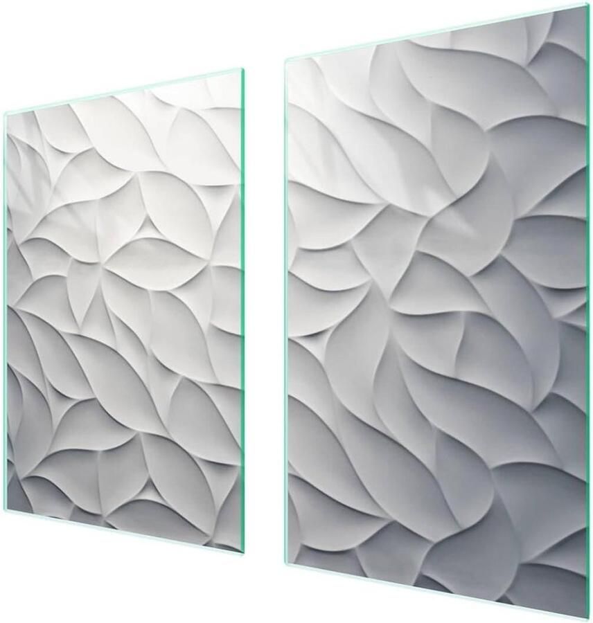 Afdekplaat fornuis Snijplank glas Keuken beschermen Gehard glas 65 x 52 cm Veelkleurig