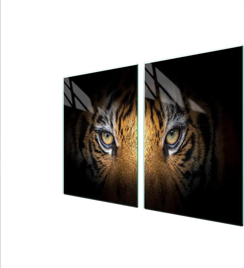 Afdekplaat fornuis Snijplank glas Keukenwerkblad beschermen Kras- en slagvast 2x 45x52 cm Veelkleurig