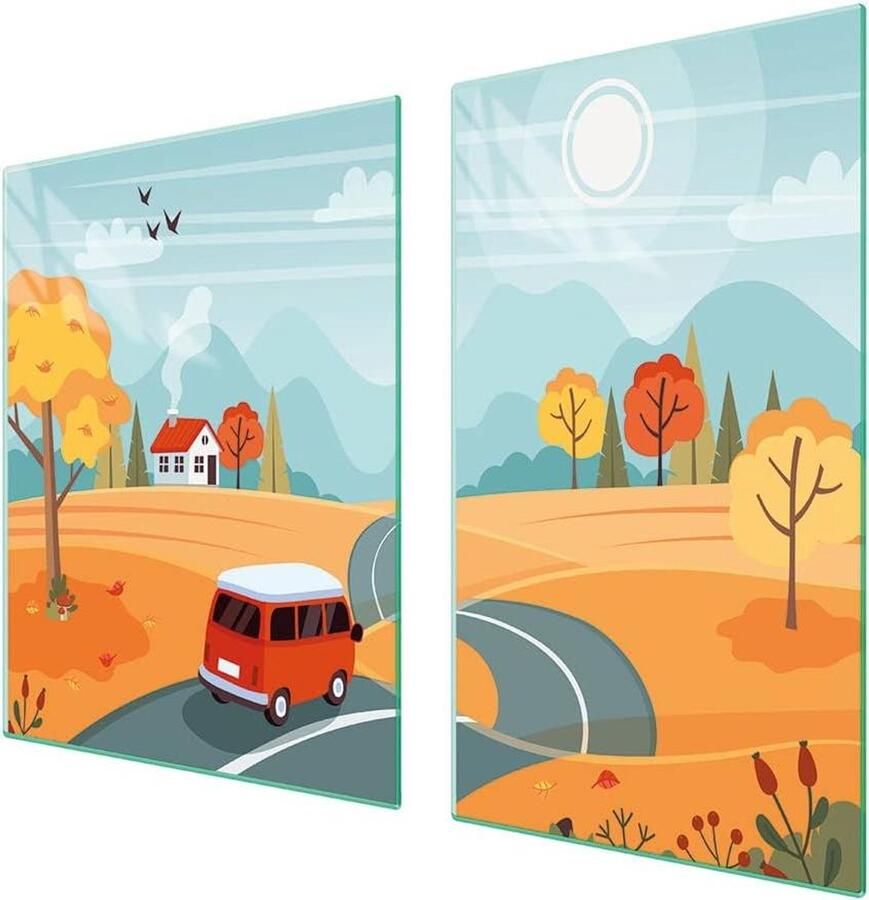 Afdekplaat fornuis Spatbescherming kookplaat Keuken organiseren Gehard glas 100 x 52 cm Zwart