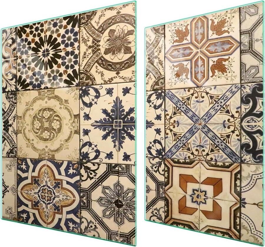 Afdekplaat fornuis Werkblad beschermer Keuken organiseren Gehard glas 70x52 cm Mozaïek