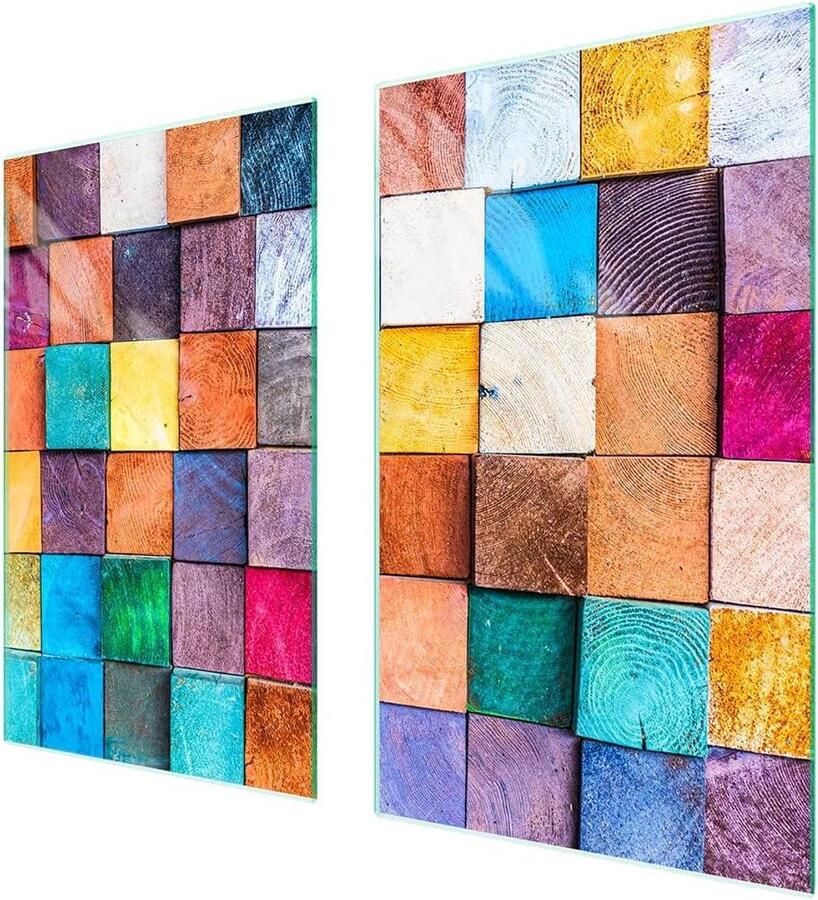 Afdekplaat fornuis Werkblad beschermer Keuken werkruimte Gehard glas 75 x 52 cm Mozaïek