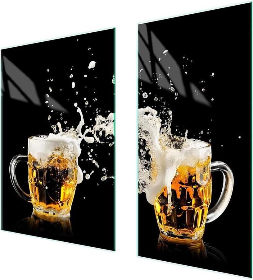 Afdekplaat fornuis Werkbladbeschermer glas Keuken beschermen en decoreren Gehard glas krasvast 75 x 52 cm Veelkleurig