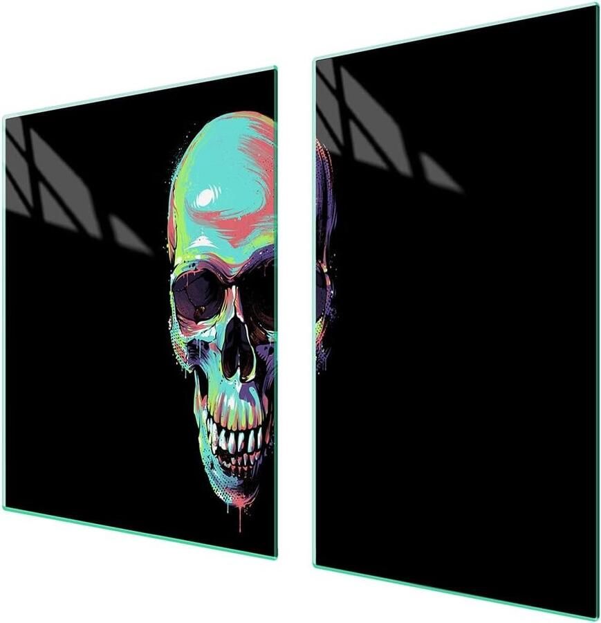 Afdekplaat fornuis Werkbladbeschermer glas Keuken beschermen en decoreren Kras- en slagvast gehard glas 100x52 cm