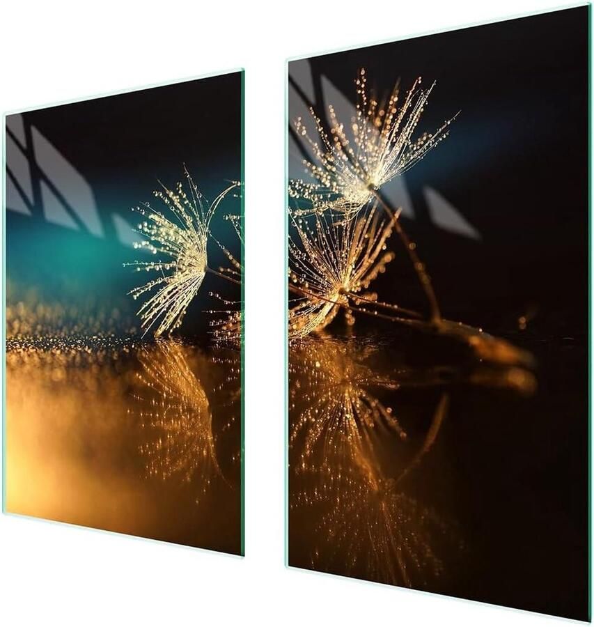 Afdekplaat fornuis Werkbladbeschermer glas Keuken beschermen Kras- en slagvast 65 x 52 cm Veelkleurig